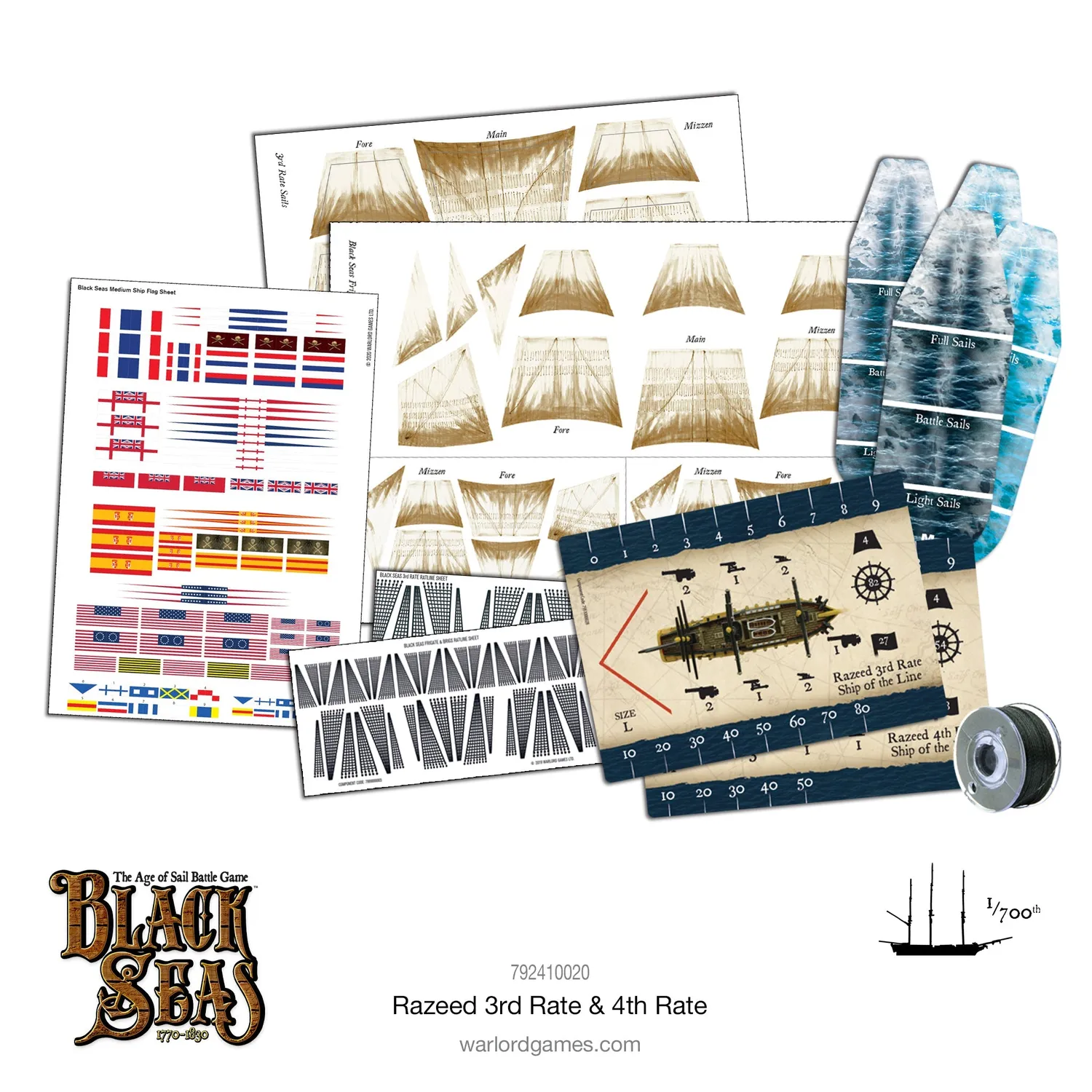 Bolt Action Black Seas Razeed 3rd Rate bateaux x2