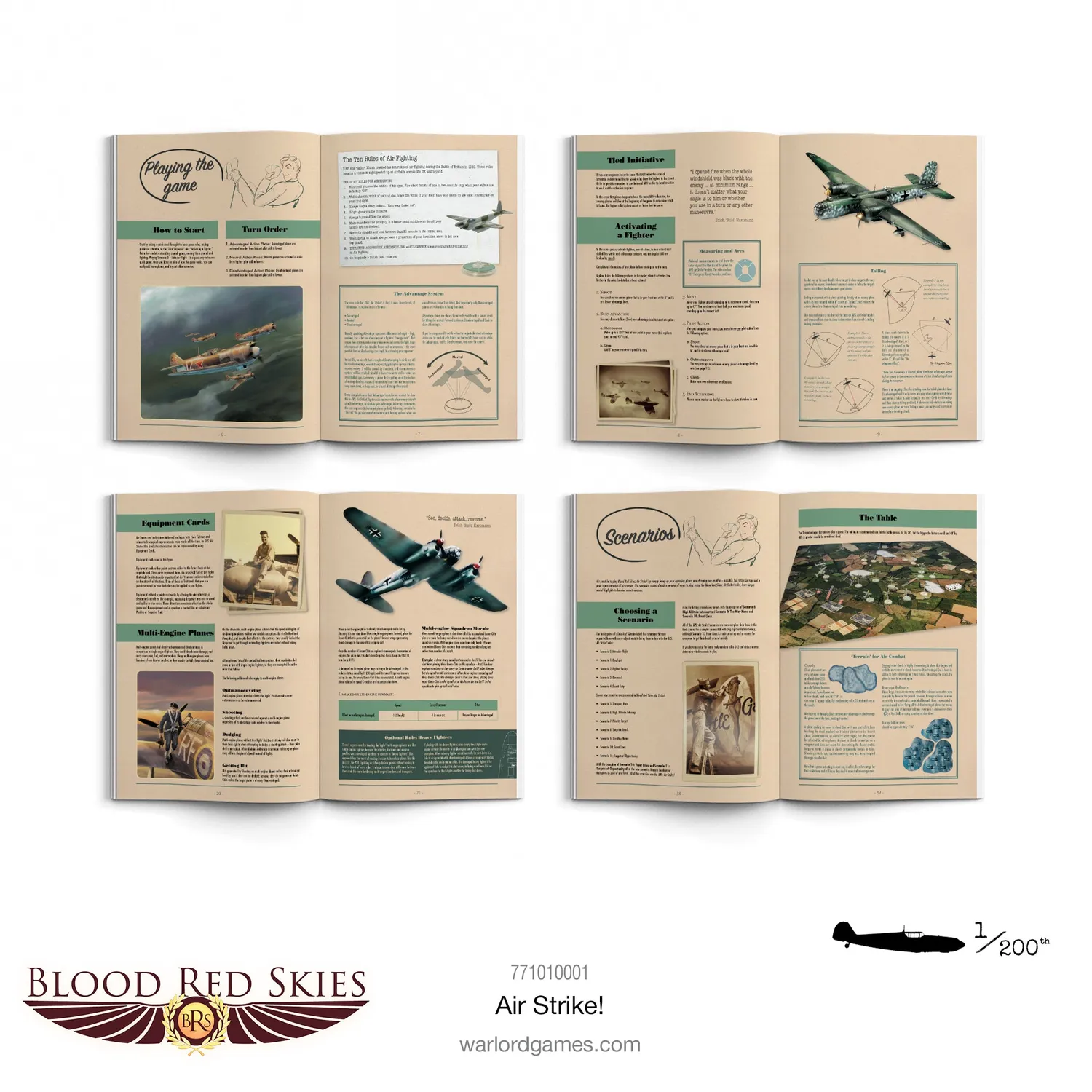Blood Red Skies Air Strike livre règles bombardement