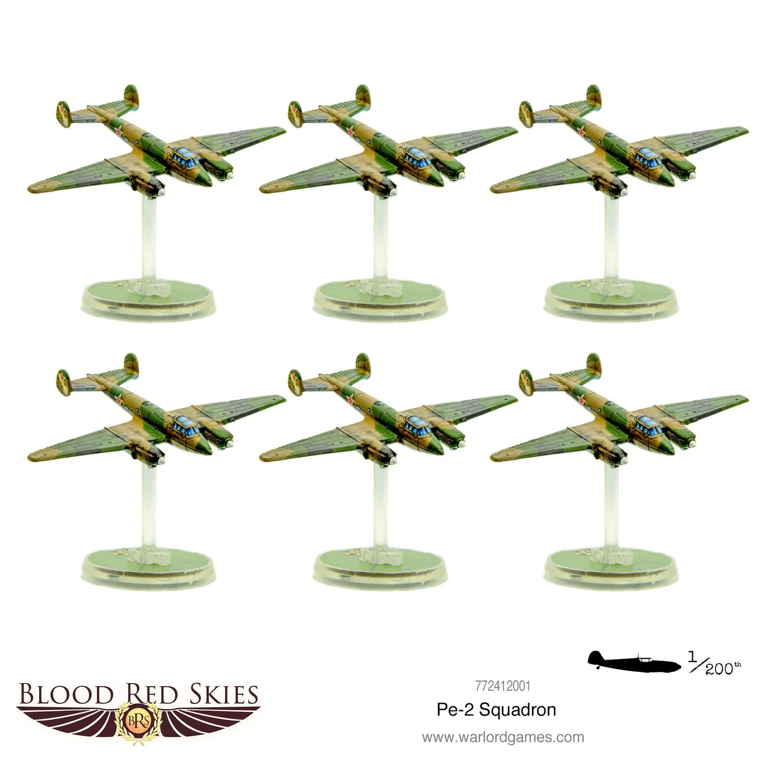 Warlord Games Blood Red Skies Pe-2 squadron avion résine x6