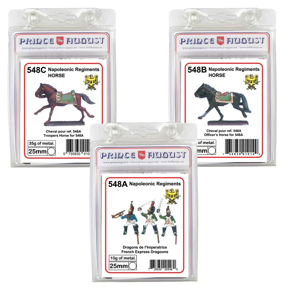 Prince August PA548 Dragons Impératrice Lot 3 moules 25mm