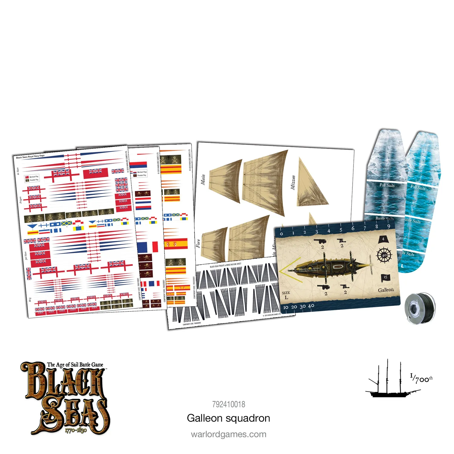 Bolt Action Black Seas Galleon squadron escadron de 3 navires résine métal