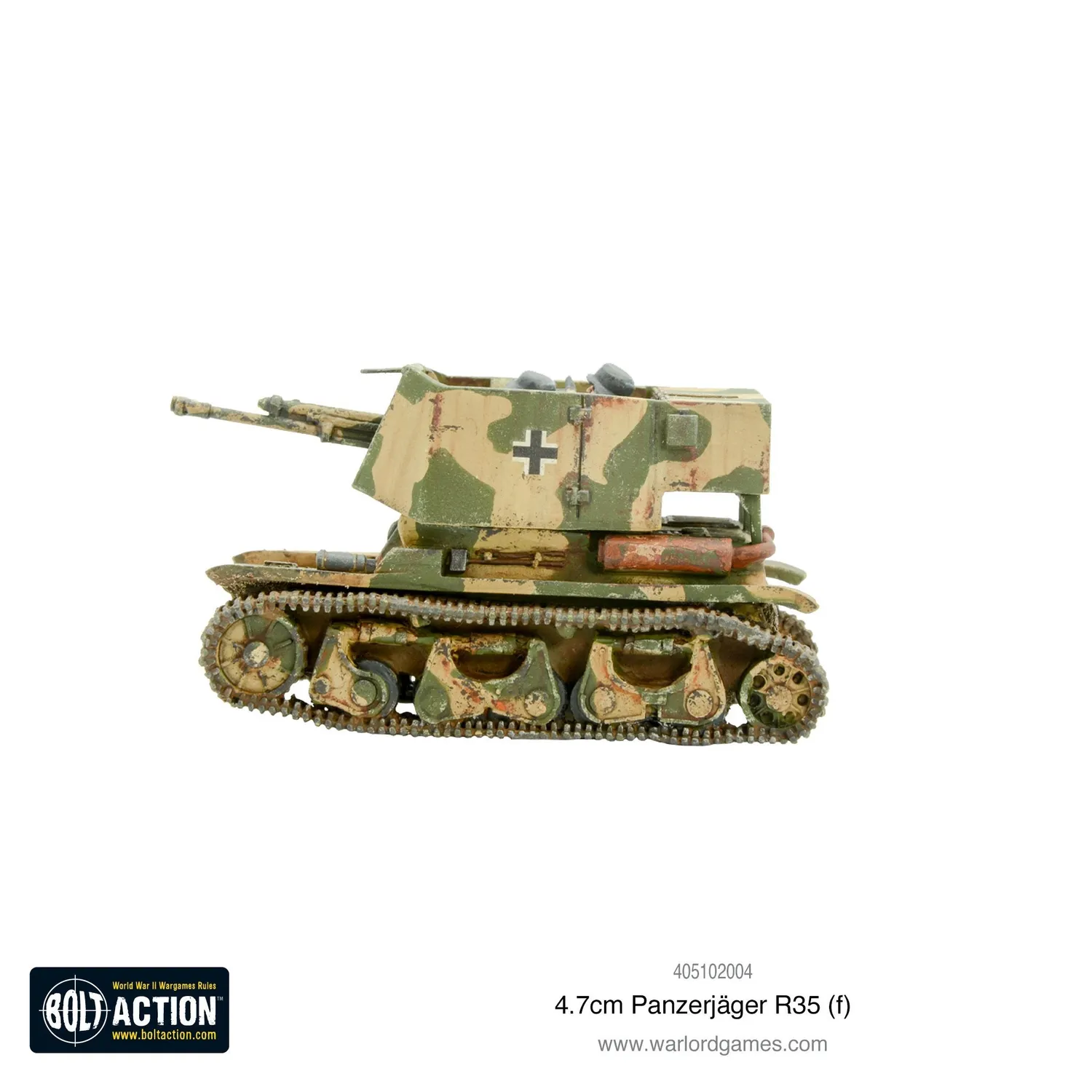 Warlord Games Bolt Action 4.7cm Panzerjager R35 (f) BA canon automoteur résine métal