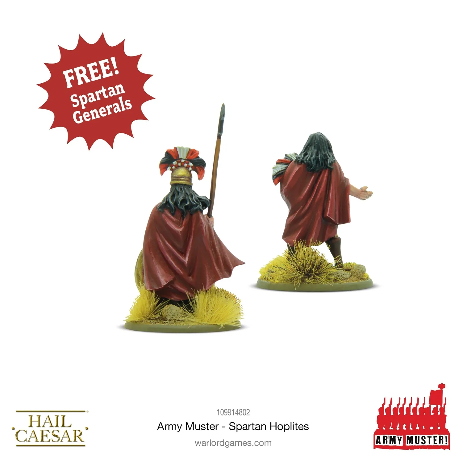 Bolt Action Hail Caesar Army Muster Spartan Hoplites 120 figurines plastique