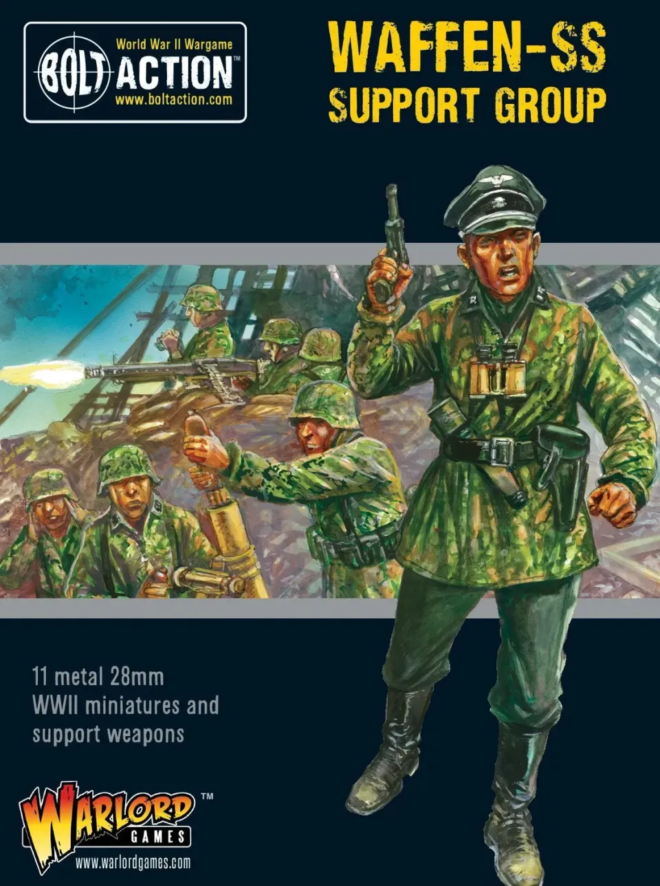 Warlord Games Bolt Action Waffen-SS Support Group boîte métal