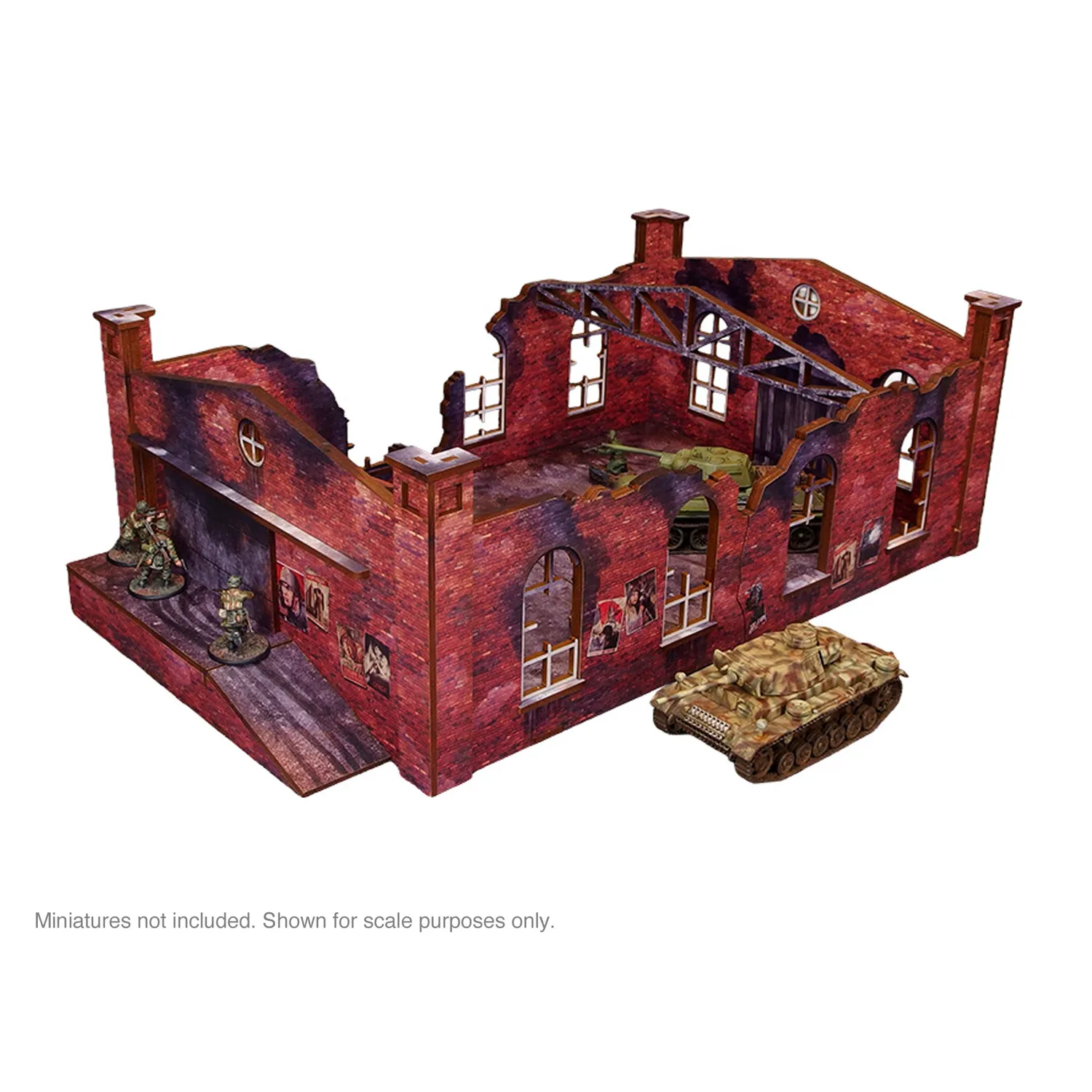 Bolt Action WW2 Ostfront Stalingrad Factory Bundle bâtiment ruiné prépeint