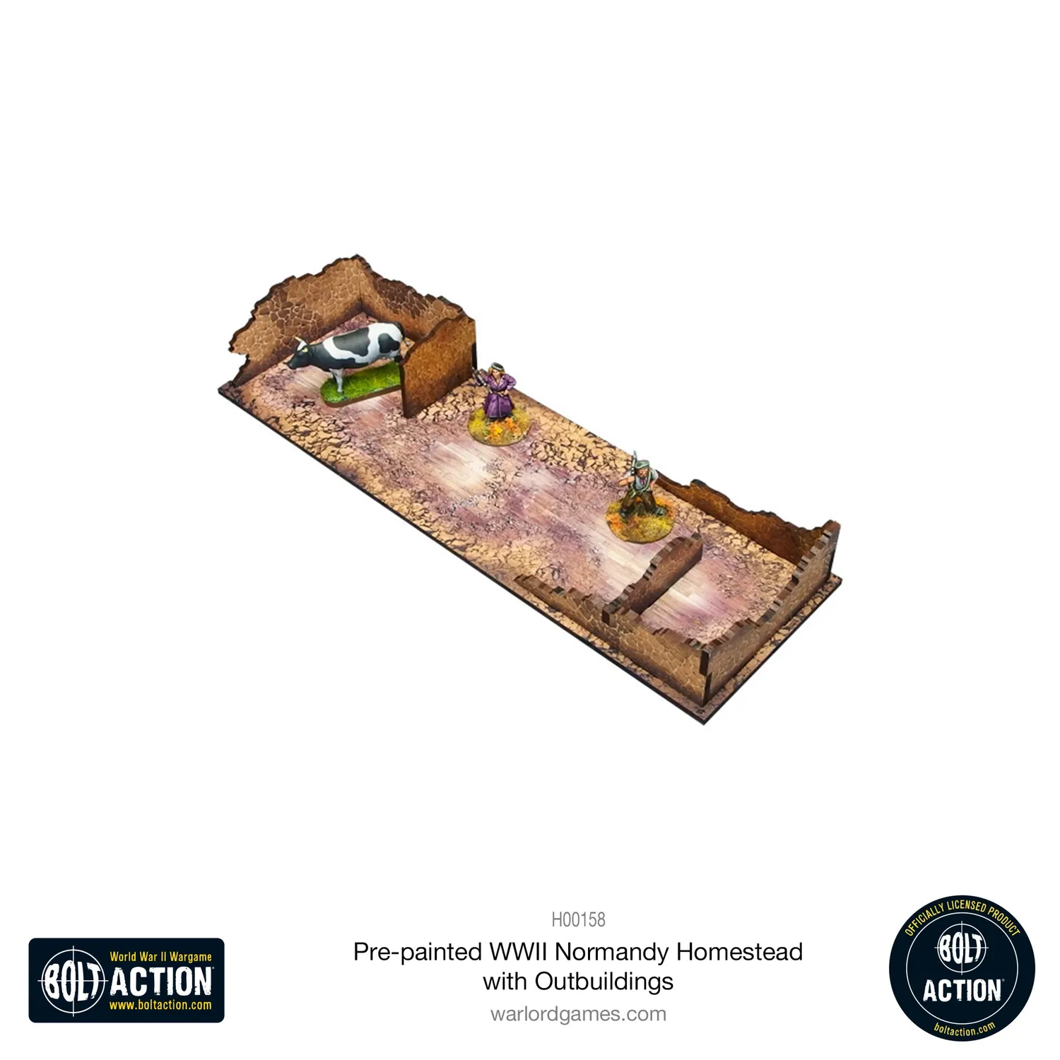 Bolt Action Normandy Homestead décor 3 bâtiments prépeints échelle 28 mm