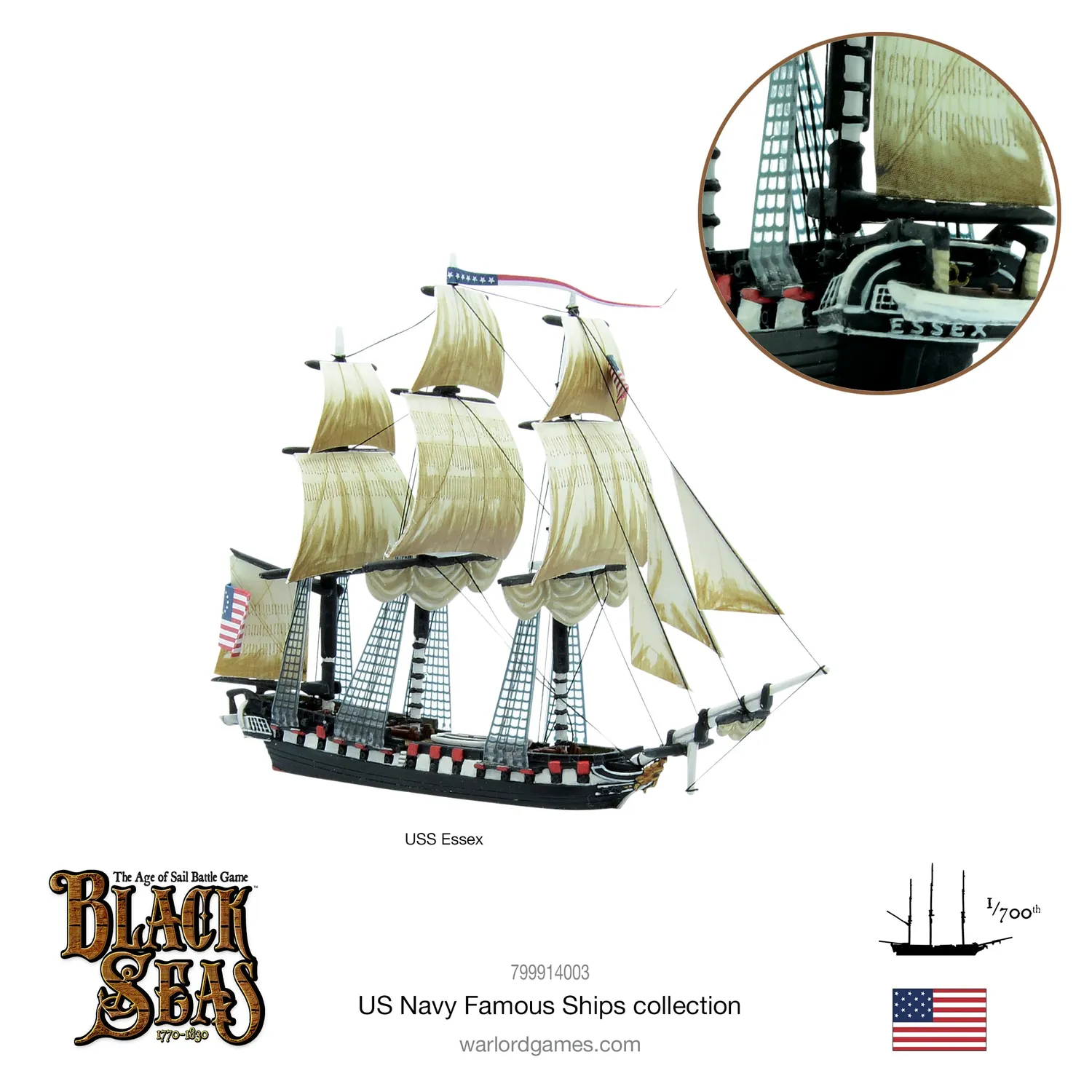 Bolt Action Black Seas United States Famous Ships Bundle navires US