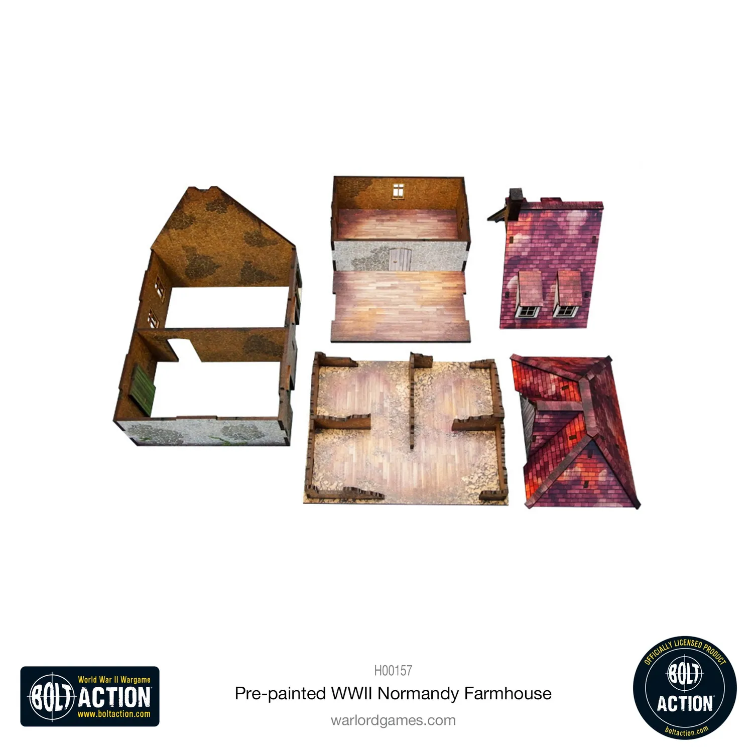 Bolt Action Pre-painted WWII Normandy Farmhouse décor prépeint 28 mm