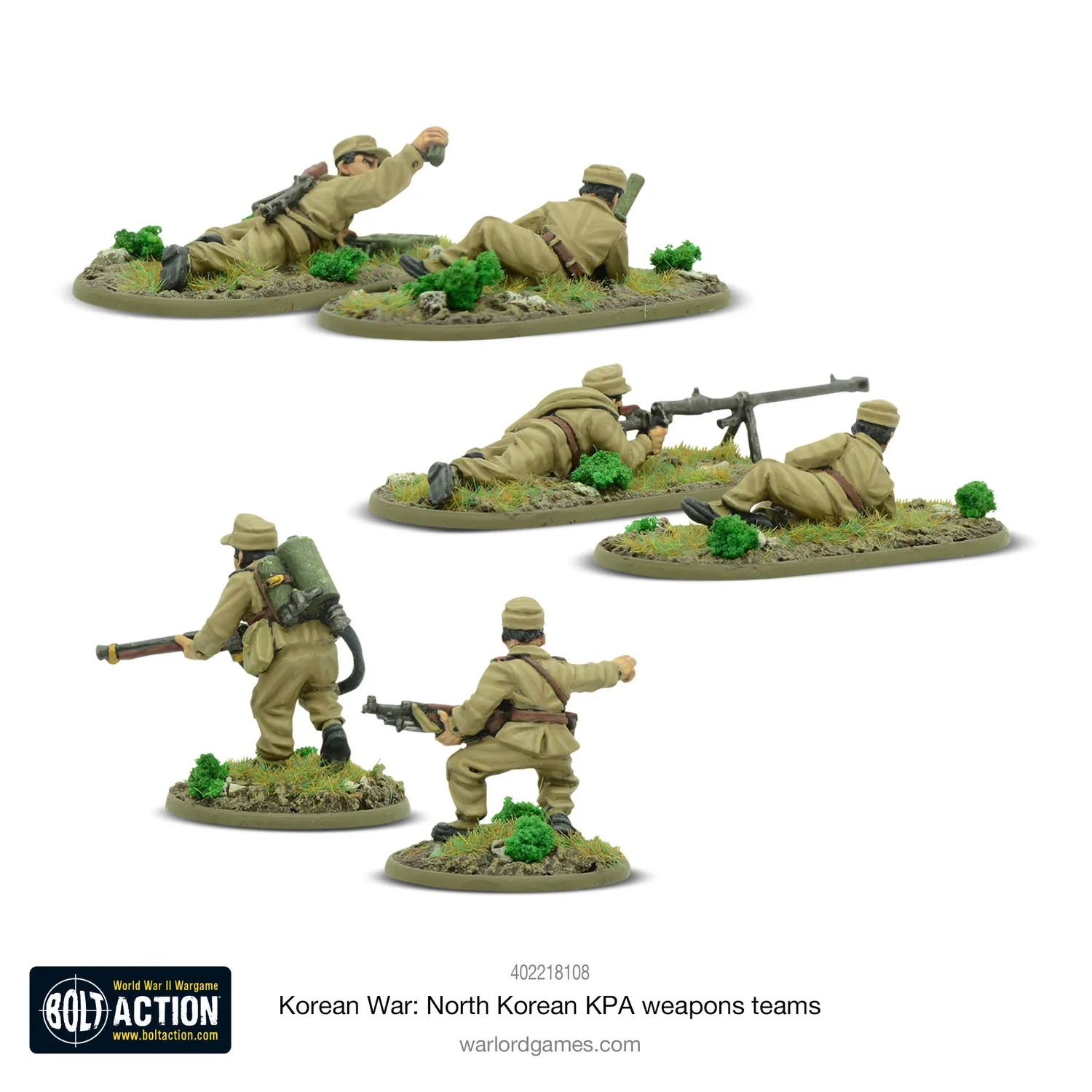 Bolt Action Korean War North Korean KPA weapons teams équipes d'armes