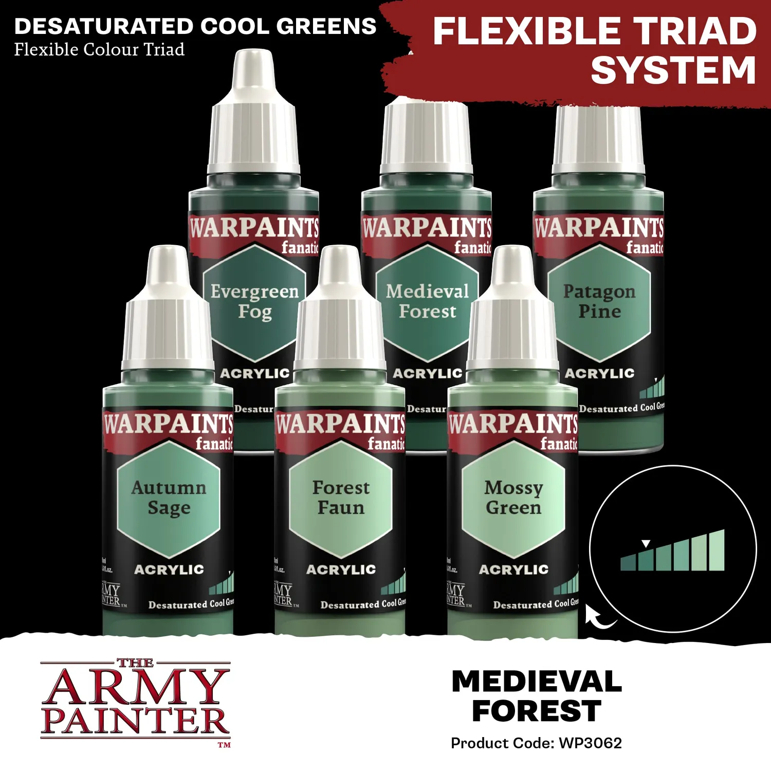 Army Painter Warpaints Fanatic Medieval Forest peinture acrylique 18 ml verte