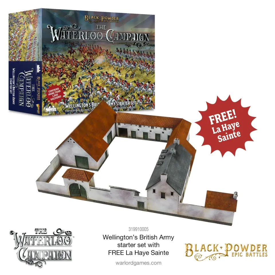Warlord Games Black Powder Epic Battles Waterloo British Starter Army coffret