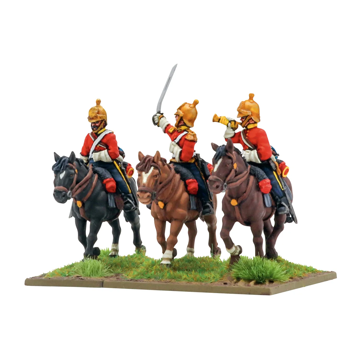 Bolt Action Black Powder Heavy Dragoons command 3 figurines métal
