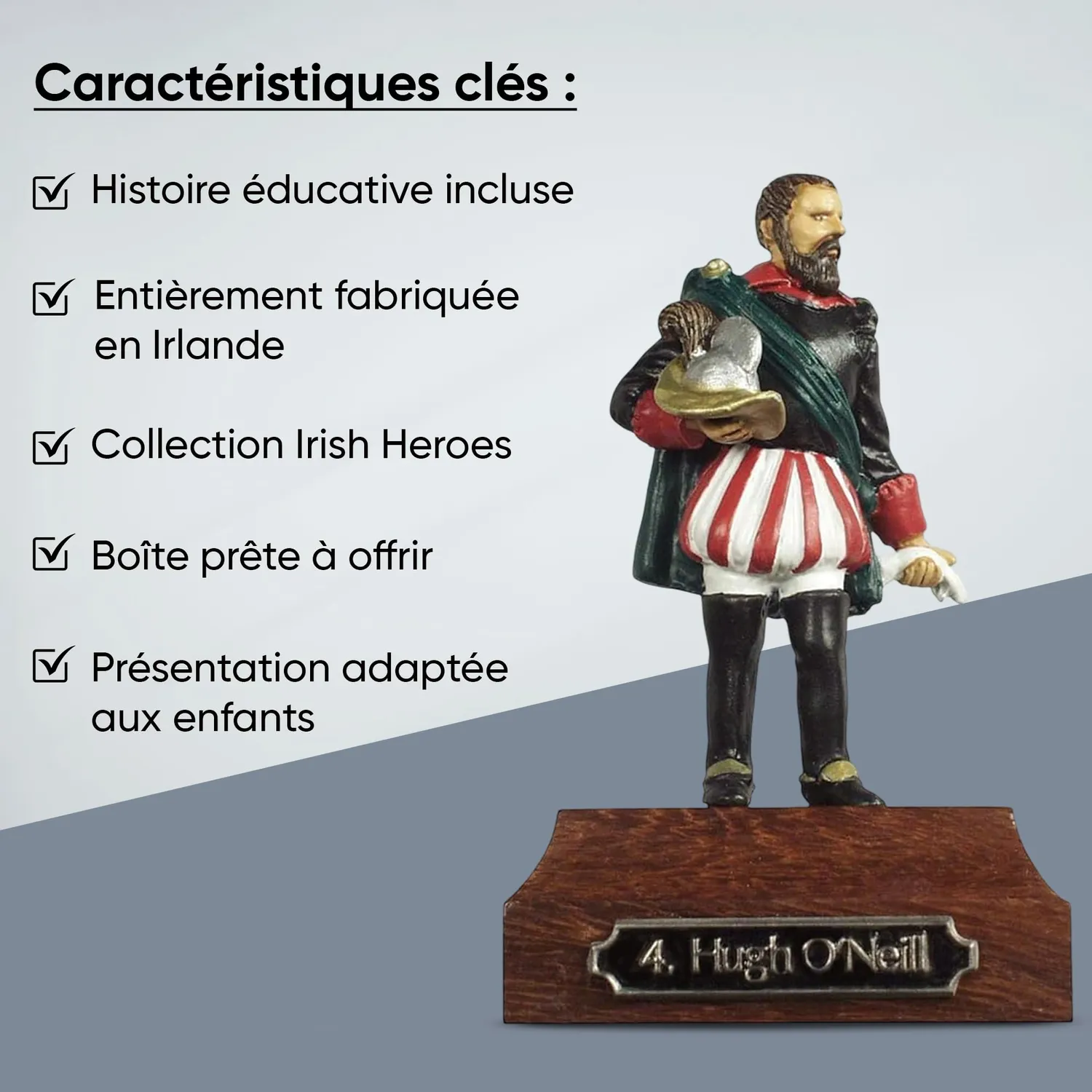 Prince August IHP04 Hugh O'Neill statue figurine métal 54 mm peinte à la main