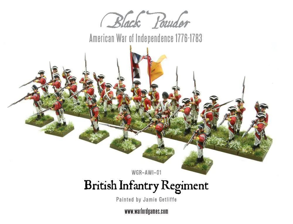 Bolt Action American War of Independence British Infantry Regiment figurines plastique