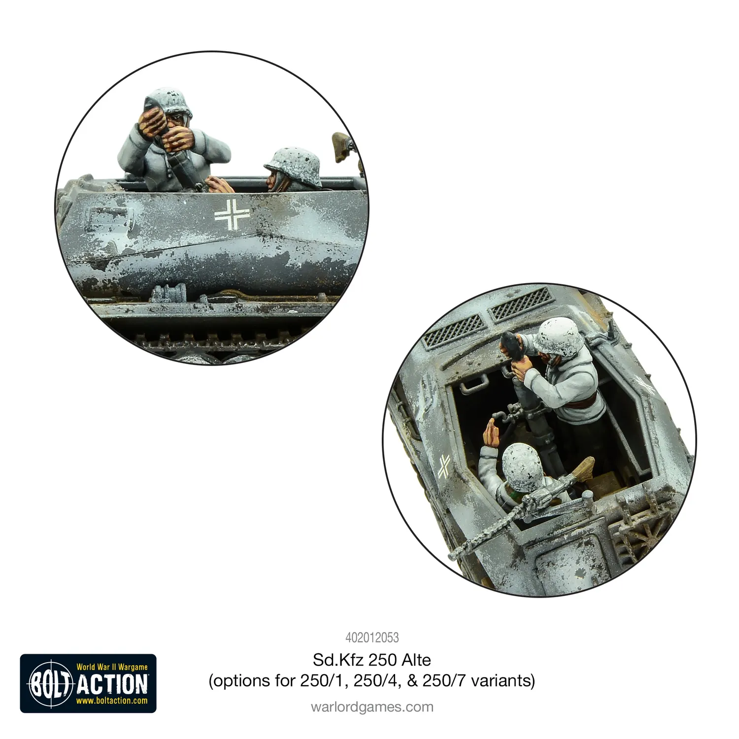 Bolt Action Sd.Kfz 250 Alte maquette blindé 250/1 250/4 250/7