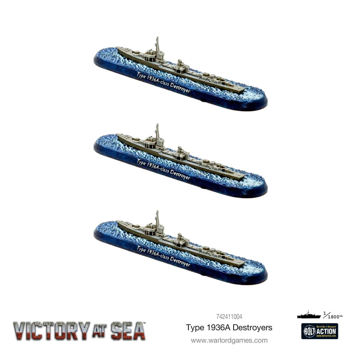 Warlord Games Victory at Sea Type 1936A destroyers Narvik