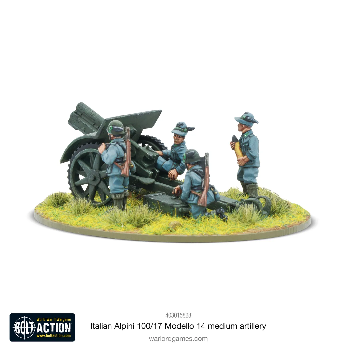 Bolt Action Italian Alpini 100/17 Modello 14 canon d’artillerie métal