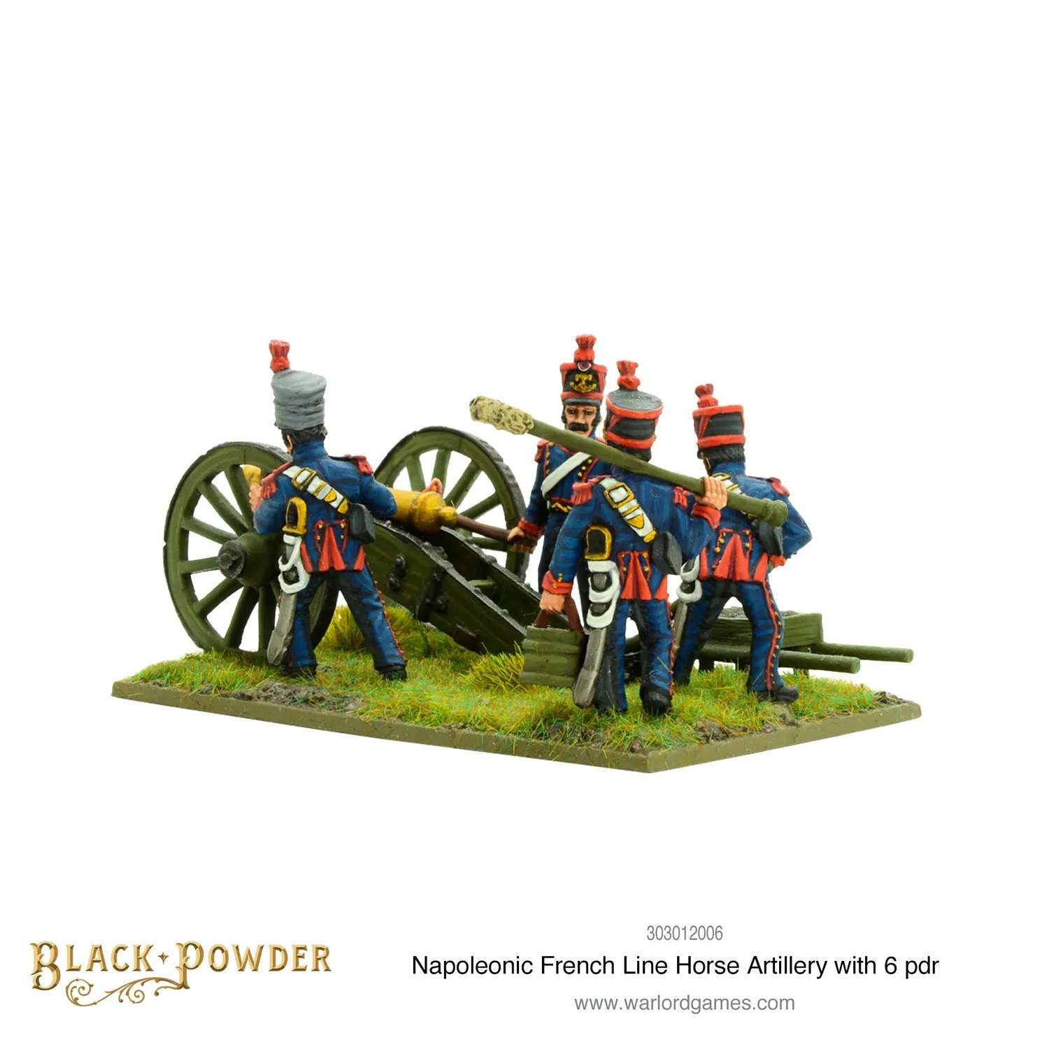 Bolt Action Black Powder Napoleonic French Line Horse Artillery figurines métal