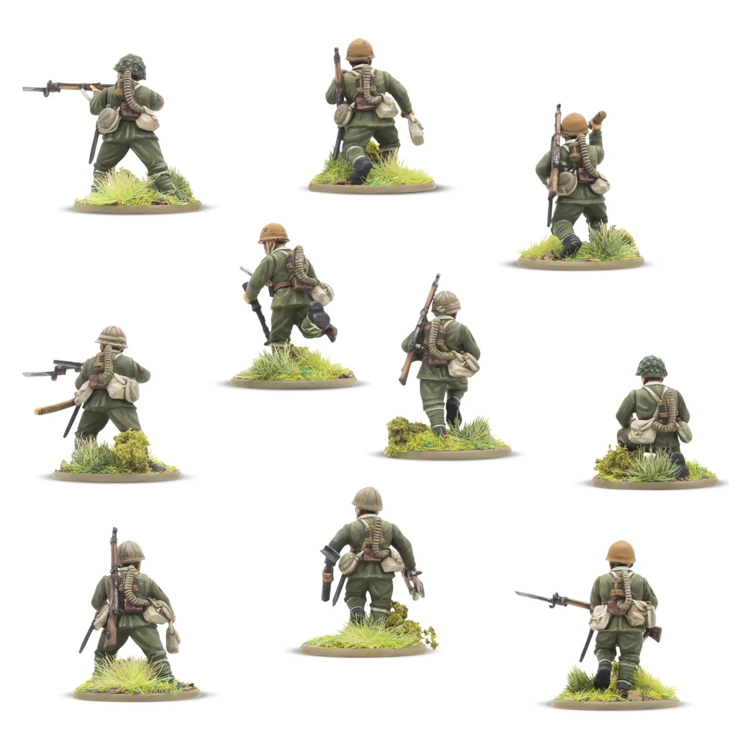 Bolt Action Japanese Army Infantry Platoon figurines 30 plastique