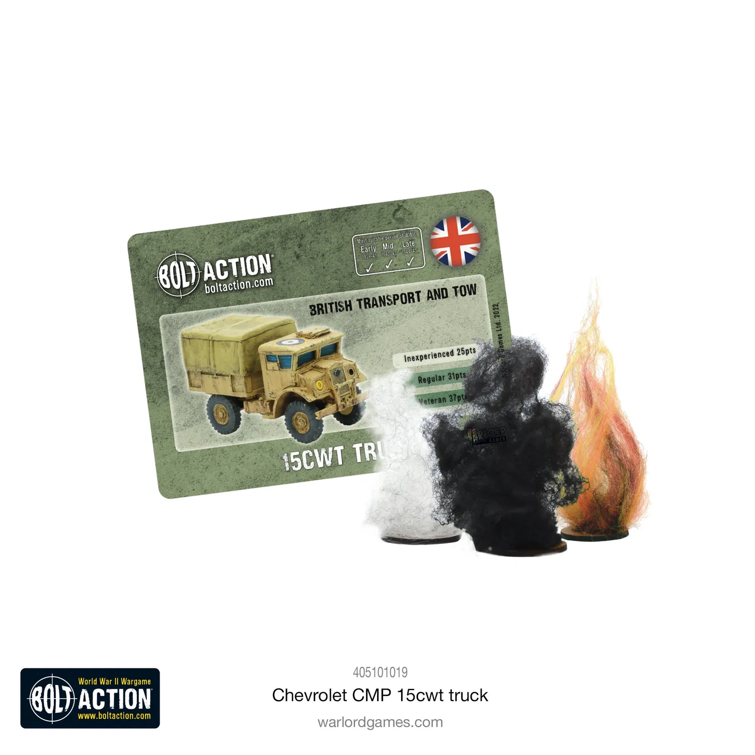 Bolt Action Chevrolet CMP 15cwt truck véhicule militaire britannique