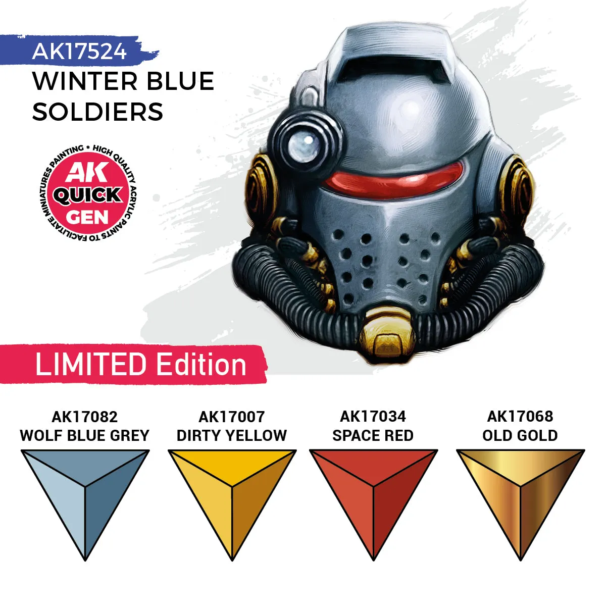 AK Interactive Quick Gen Winter Blue Soldiers set peinture 4 pots