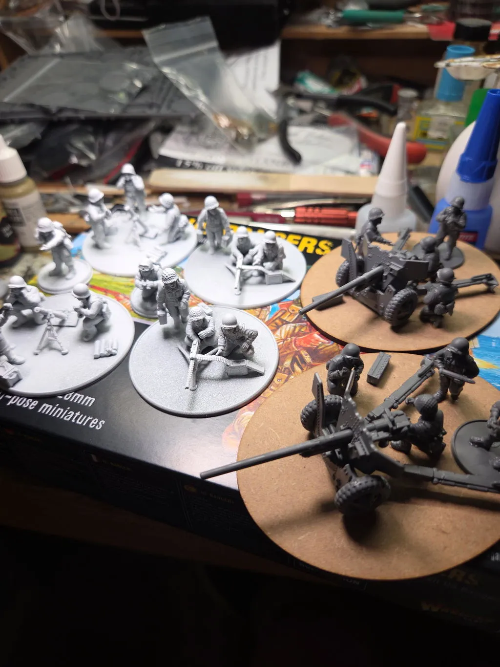Bolt Action US 57mm anti-tank gun canon antichar plastique