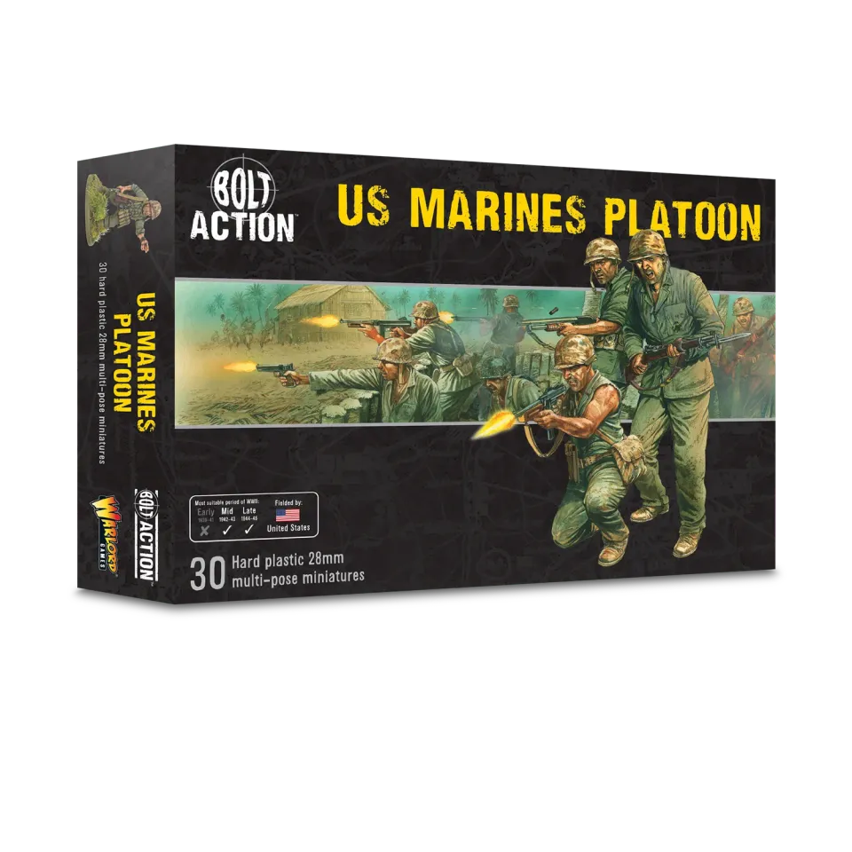 Bolt Action US Marines Platoon boîte de figurines plastique 30 pièces