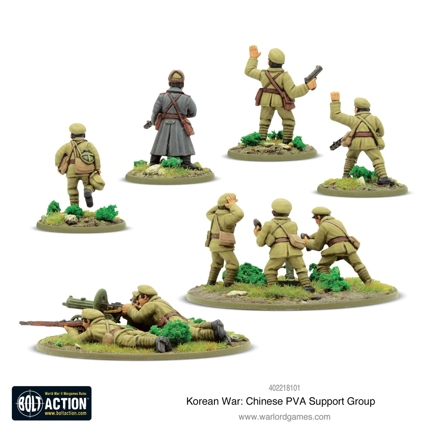 Bolt Action Korean War Chinese PVA Support Group boîte d’infanterie métal