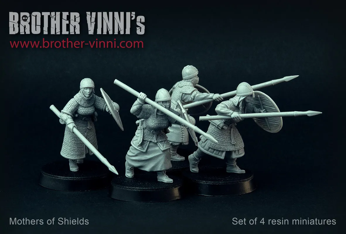 Brother Vinni Female Viking Warriors figurine résine 28mm lot de 4