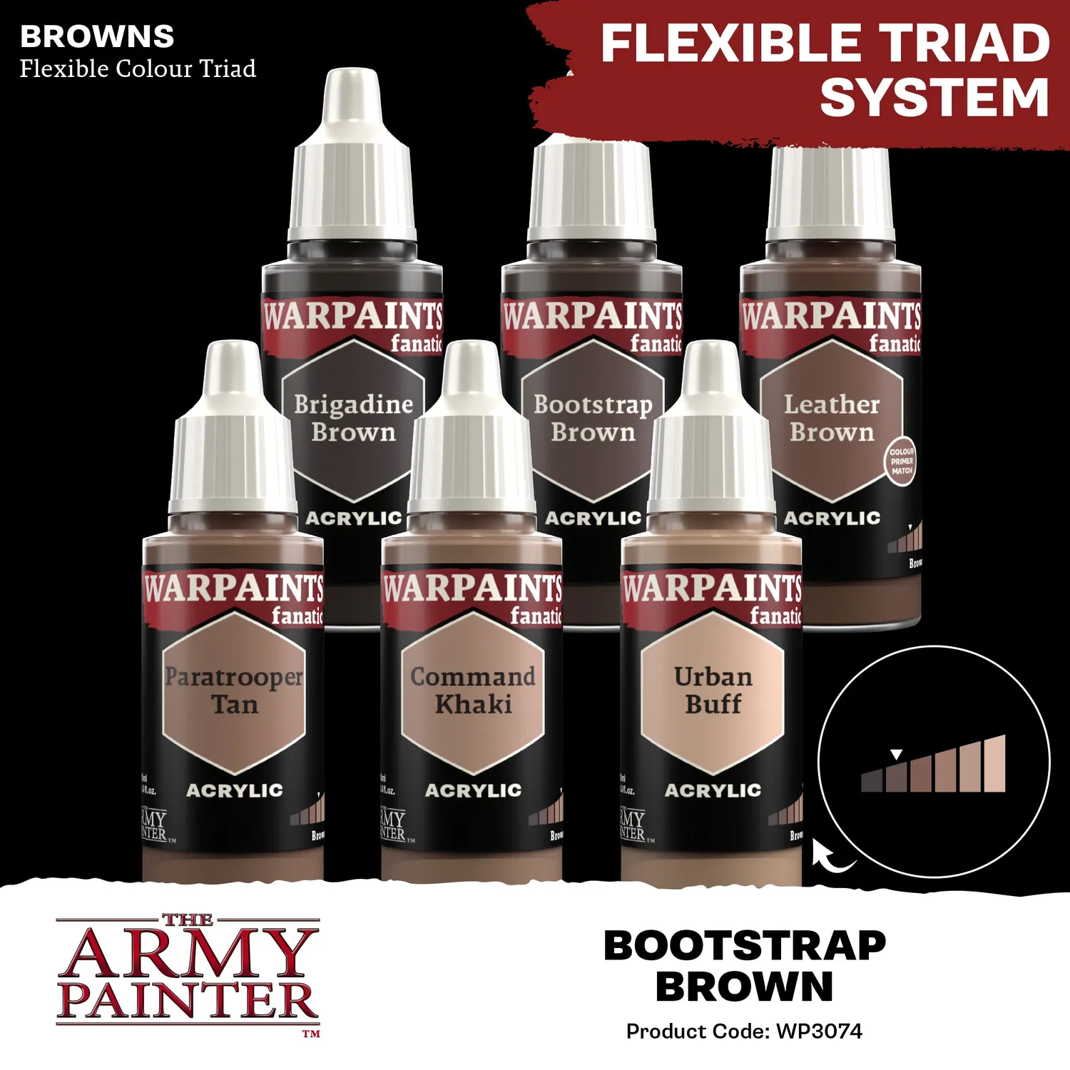 Army Painter Fanatic Bootstrap Brown peinture marron 18ml