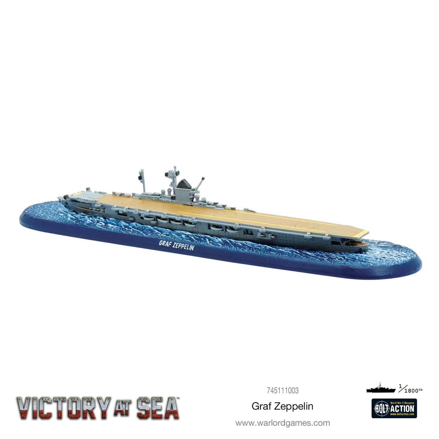 Warlord Games Victory at Sea Graf Zeppelin navire porte-avions résine