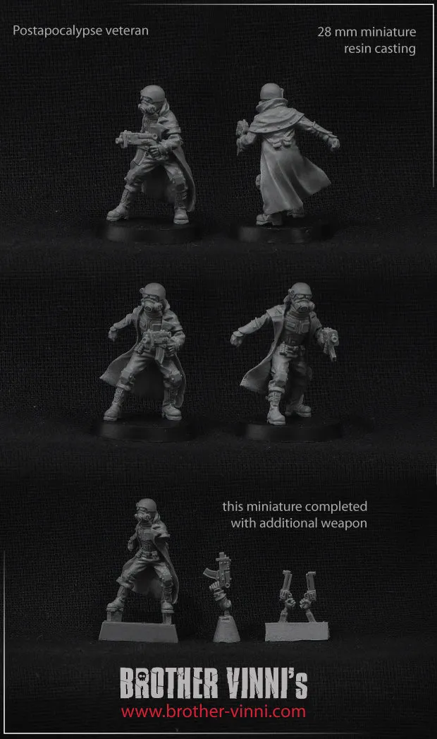 Brother Vinni Veteran figurine résine 28 mm post-apo