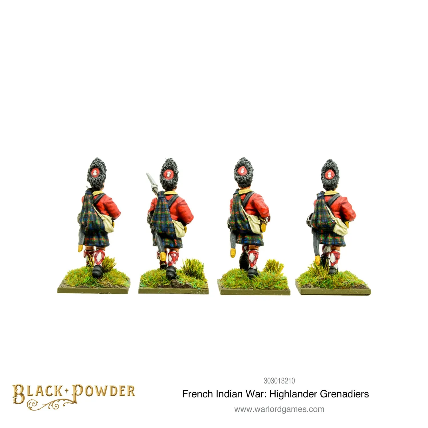 Black Powder French Indian War Highlander Grenadiers métal 4 fig