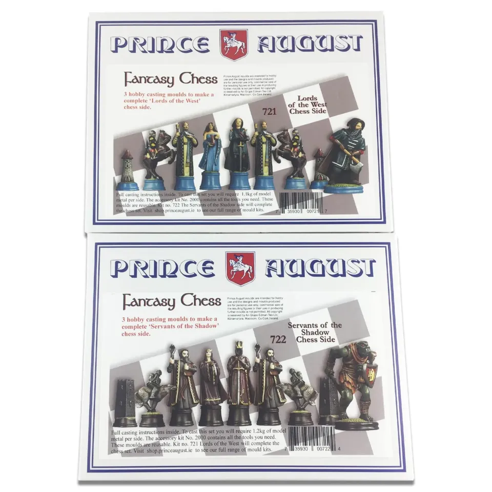 Prince August Fantasy Chess Lords of The West contre Servants of The Shadows moules échecs