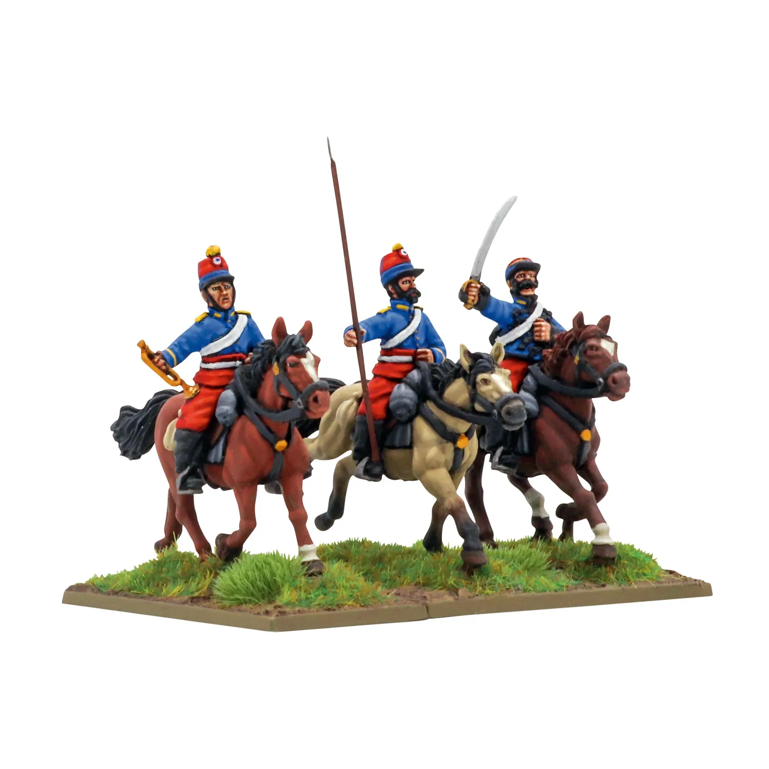 Black Powder Crimean War French Chasseurs d'Afrique command figurines métal