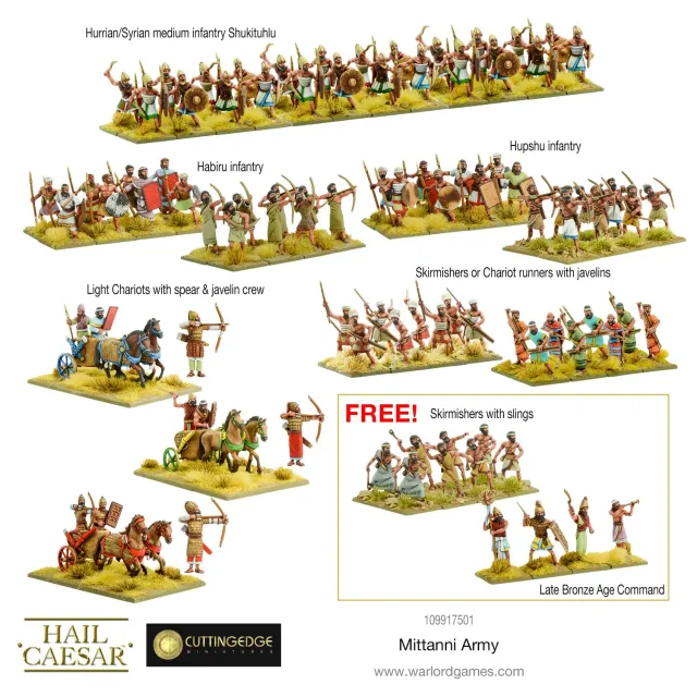 Bolt Action Hail Caesar Mitanni Army Deal armée 84 fantassins 3 chars
