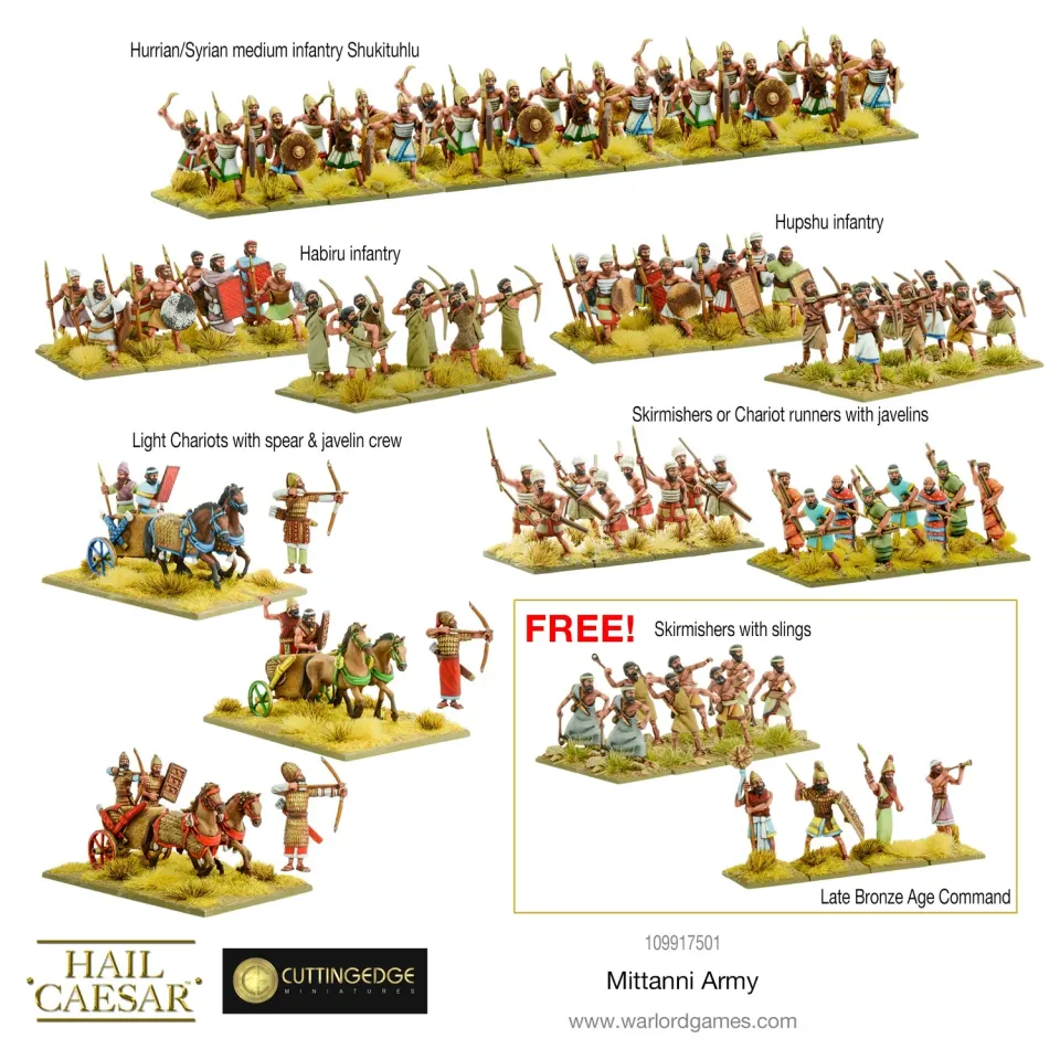 Bolt Action Hail Caesar Mitanni Army Deal armée 84 fantassins 3 chars