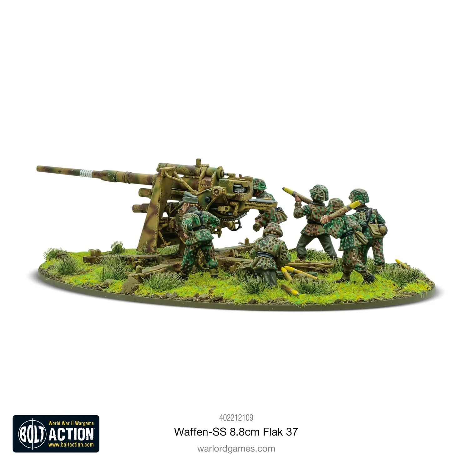 Bolt Action Waffen-SS 8.8cm Flak 37 canon miniature antichar