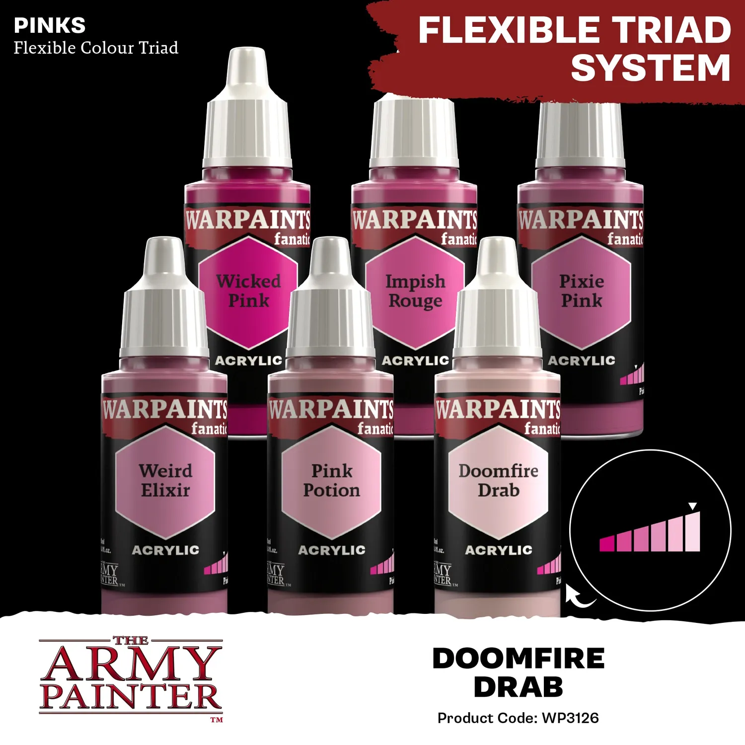 Bolt Action Warpaints Fanatic Doomfire Drab peinture rose 18 ml