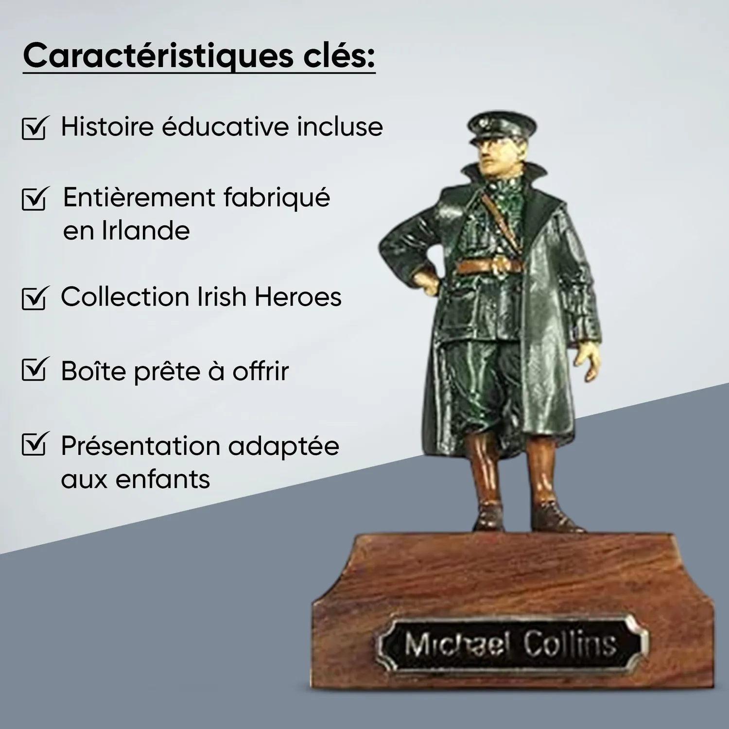 Prince August Michael Collins statue en étain 54 mm peinte à la main
