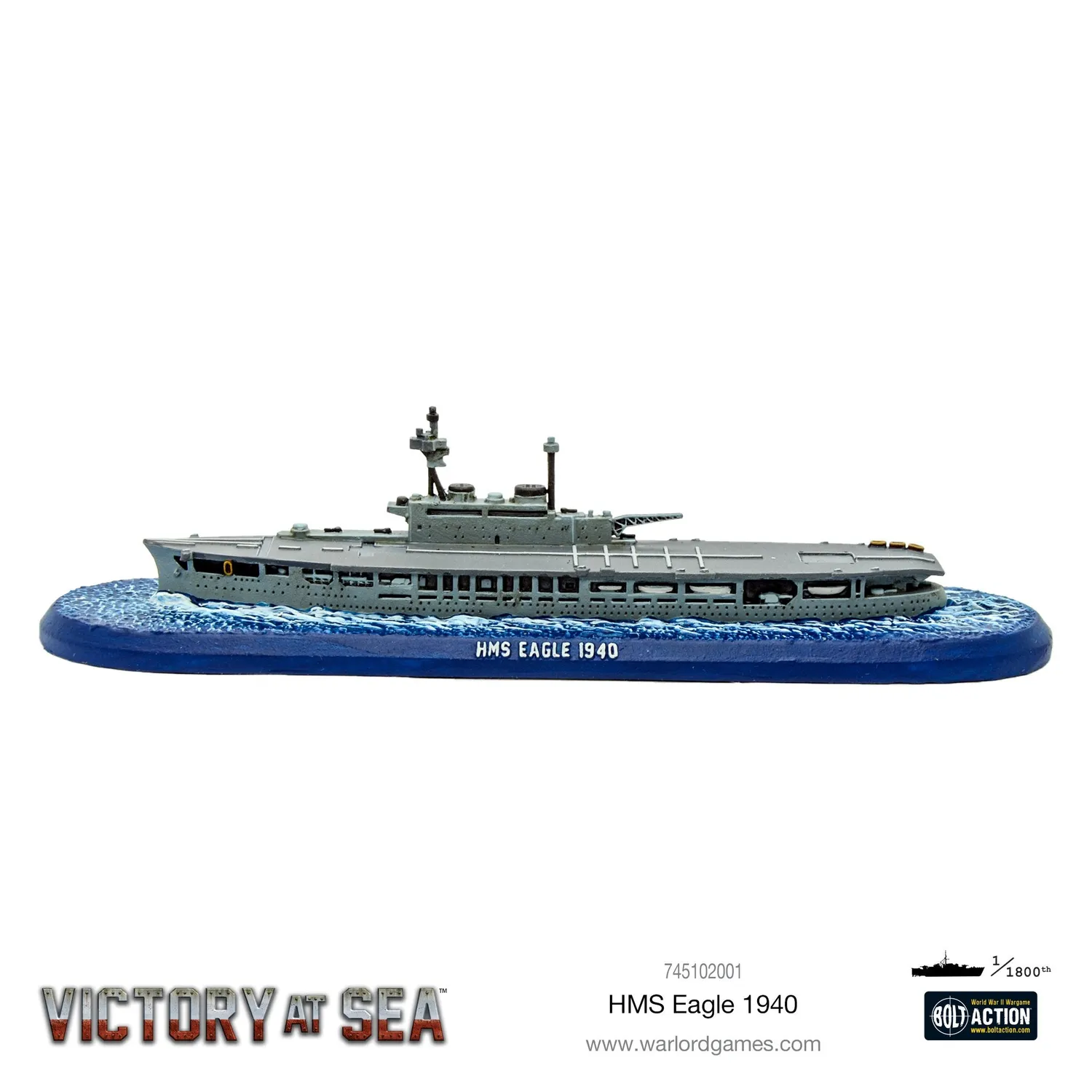 Bolt Action Victory at Sea HMS Eagle porte-avions résine
