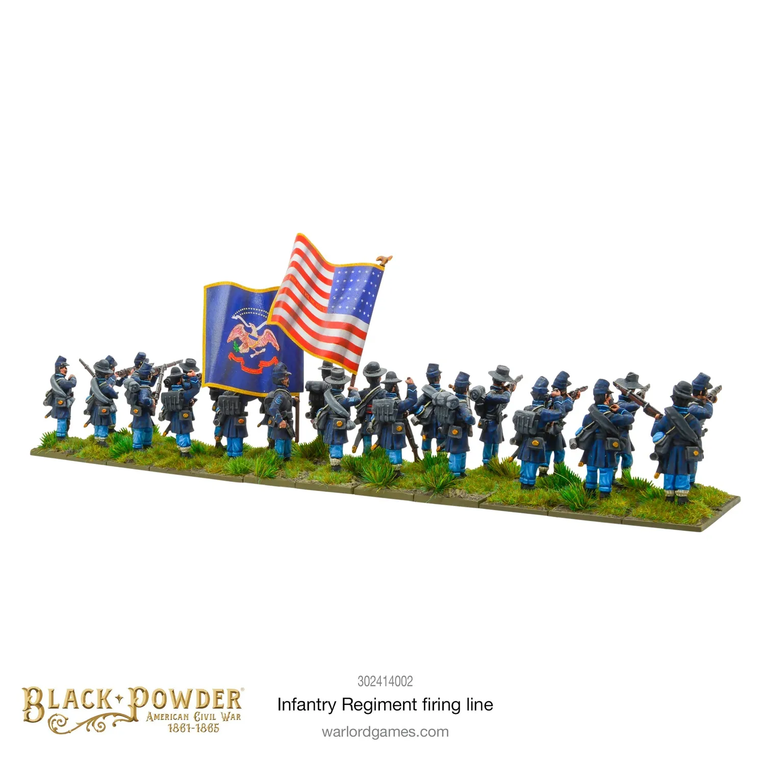 Bolt Action American Civil War Infantry Regiment Firing Line figurines