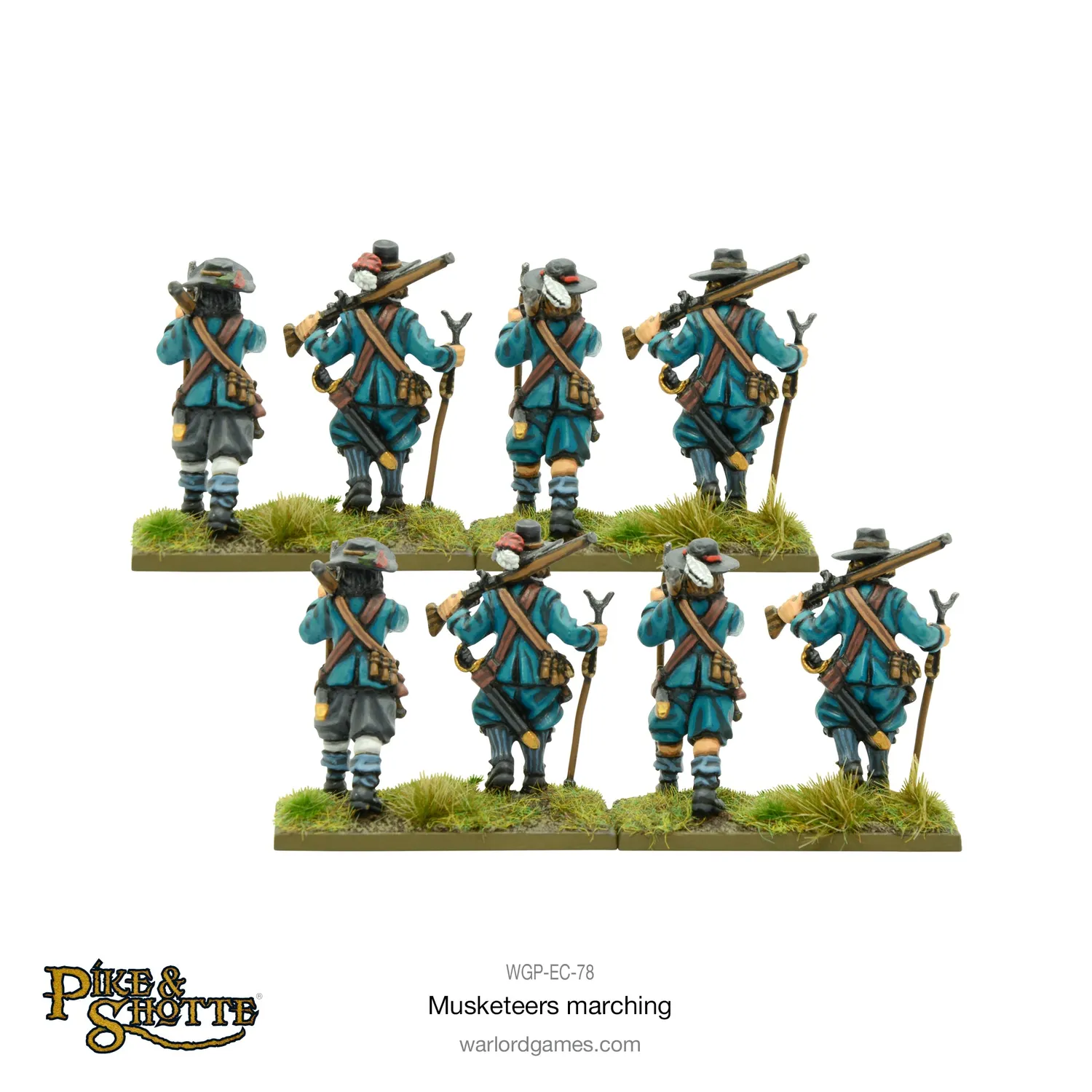 Warlord Games Pike & Shotte Musketeers Marching figurines infanterie métal