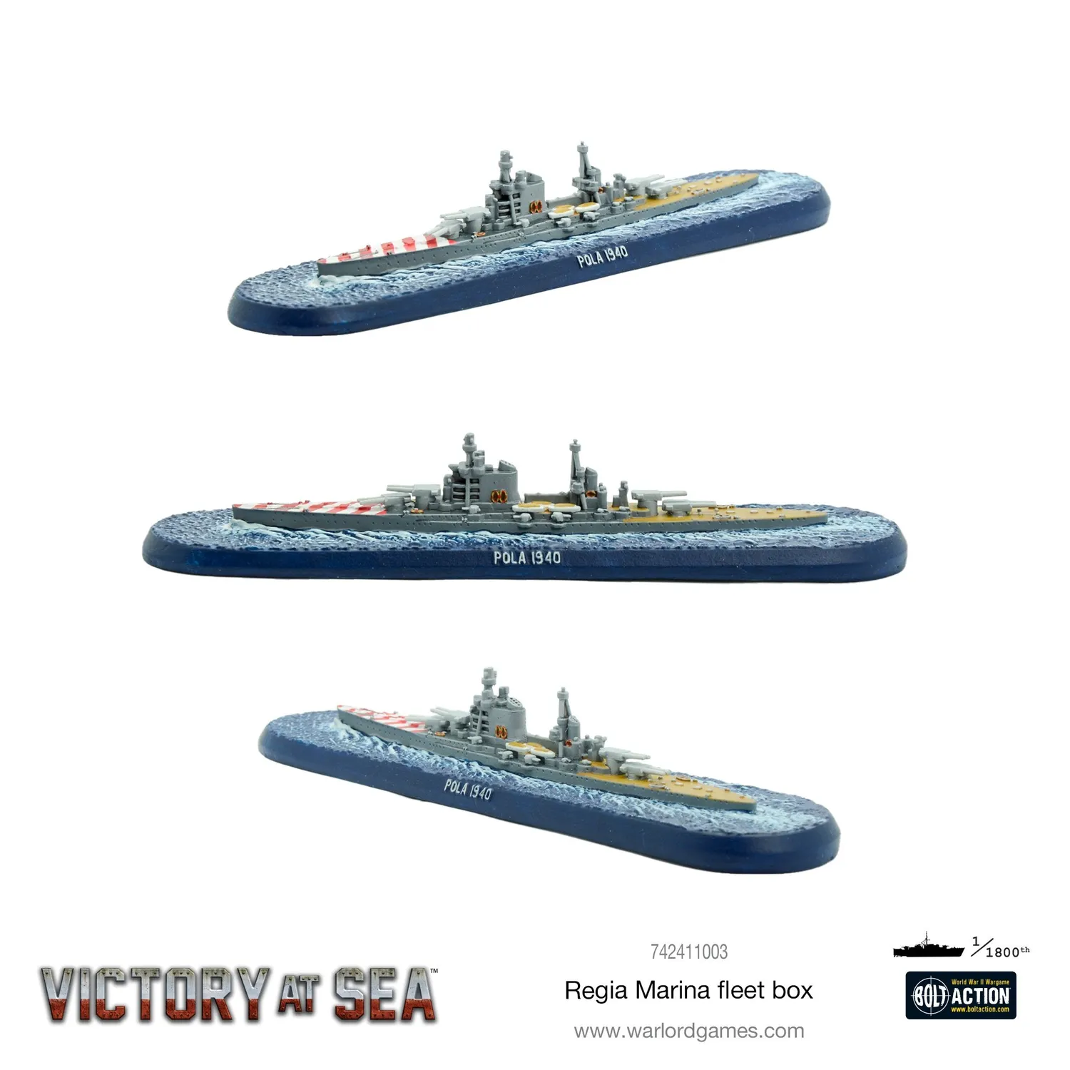 Bolt Action Victory at Sea Regia Marina coffret flotte