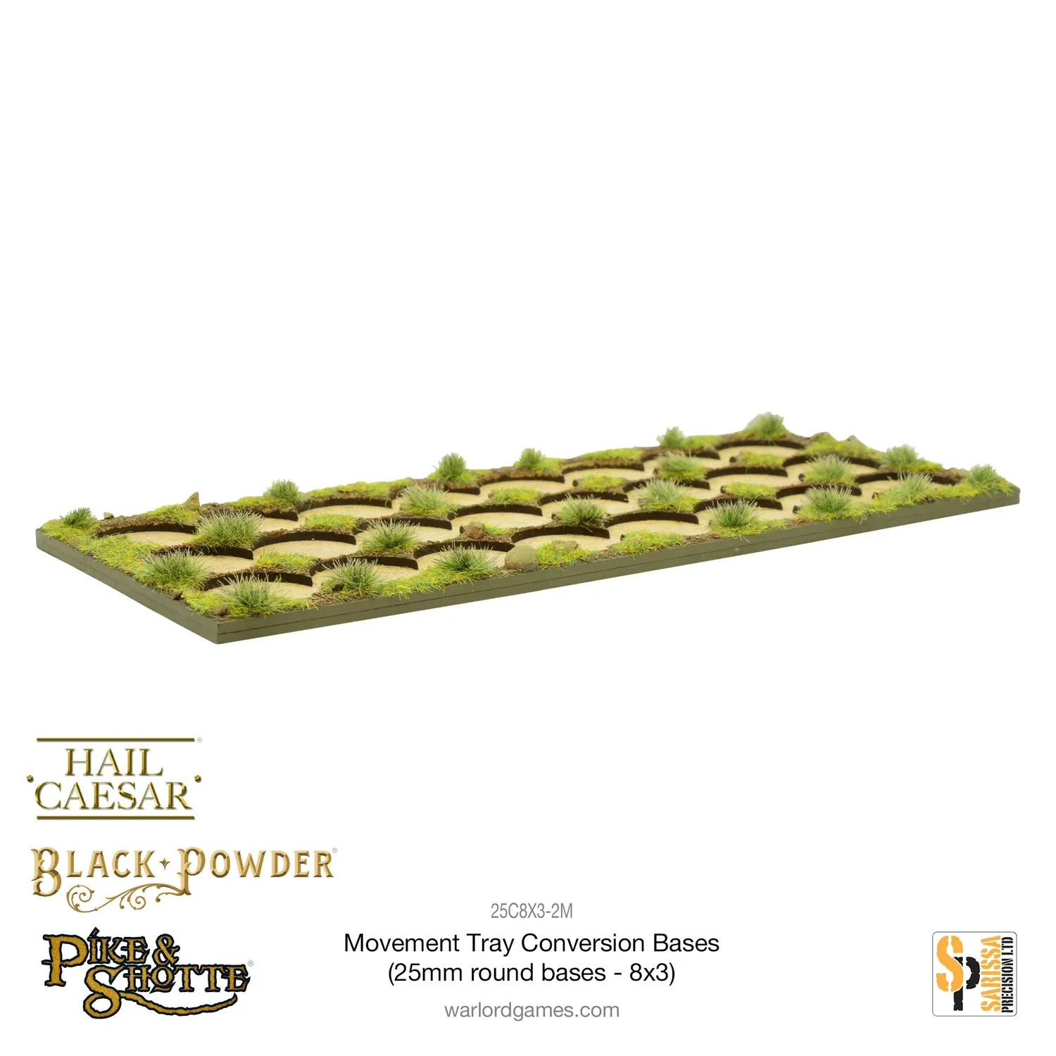 Bolt Action Movement Tray socle 25mm 8x3 MDF