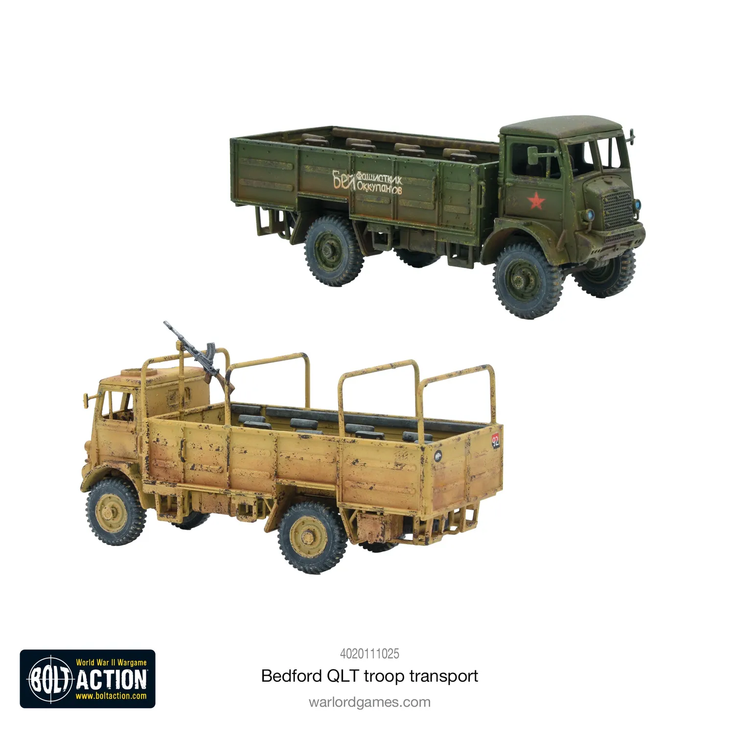 Bolt Action Bedford QLT camion de transport plastique