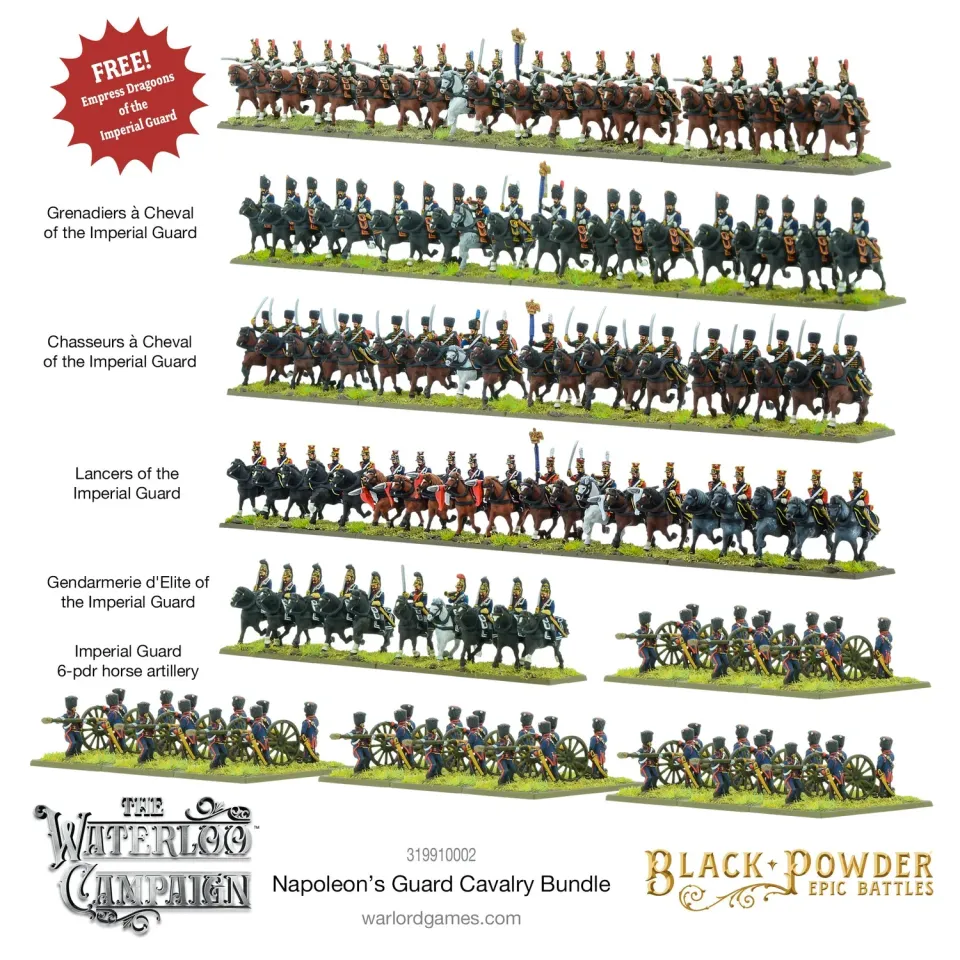 Black Powder Epic Battles Waterloo Napoleon's Guard Cavalry Bundle cavalerie