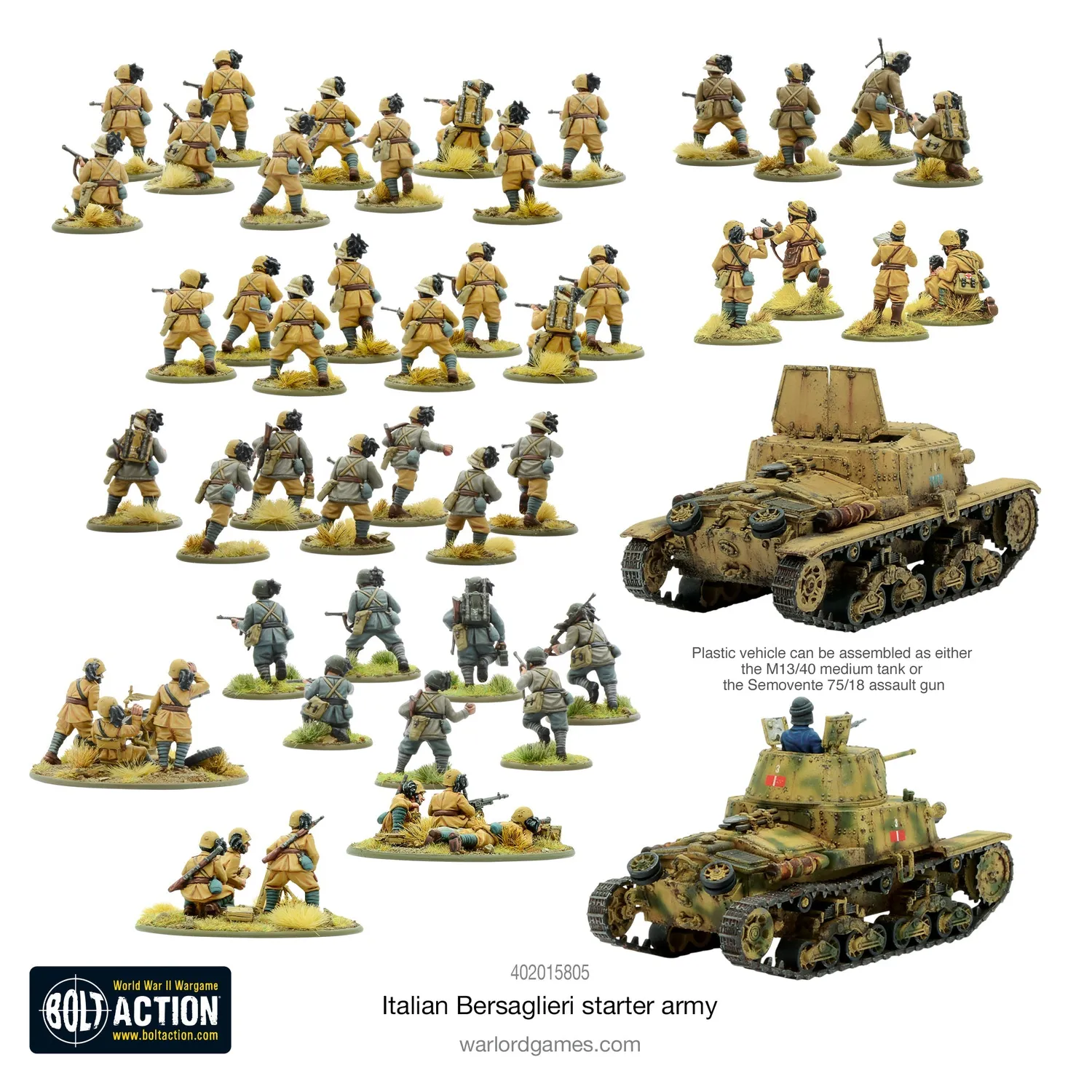 Bolt Action Italian Bersaglieri Starter Army figurines 28mm