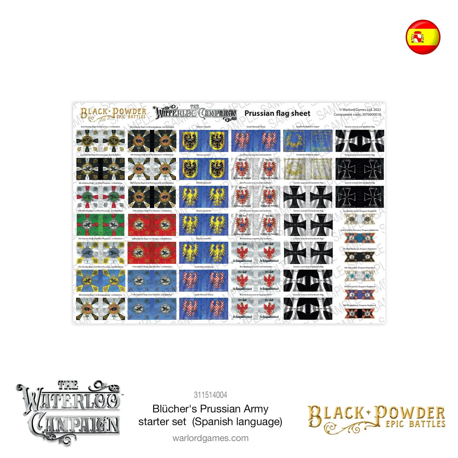 Warlord Games Black Powder Epic Battles Waterloo Blücher's Prussian Army Starter Set espagnol