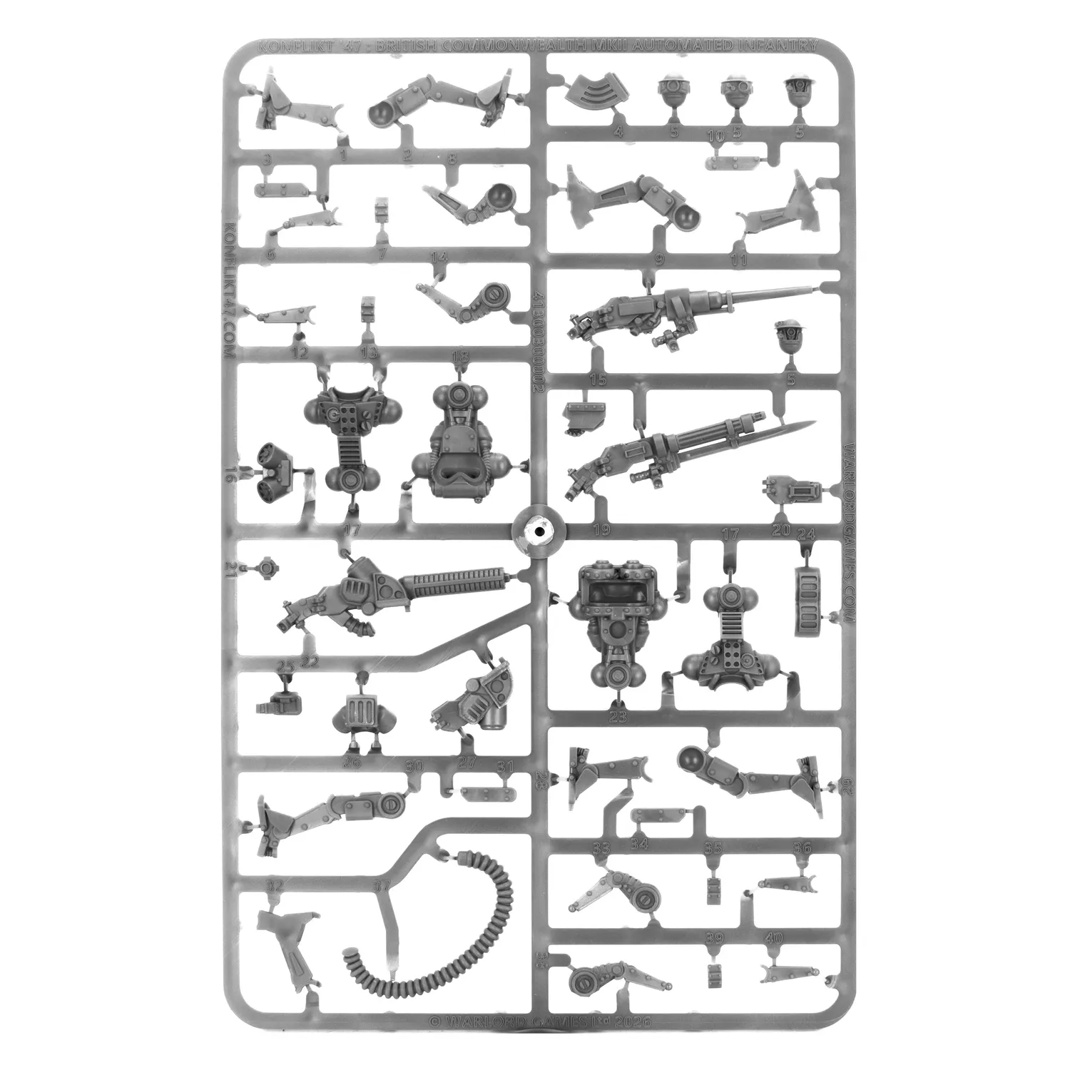 Bolt Action Konflikt'47 Mk II Heavy Automated Infantry figurines